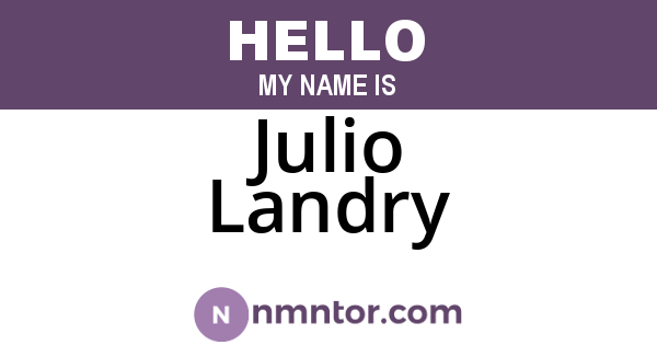 Julio Landry