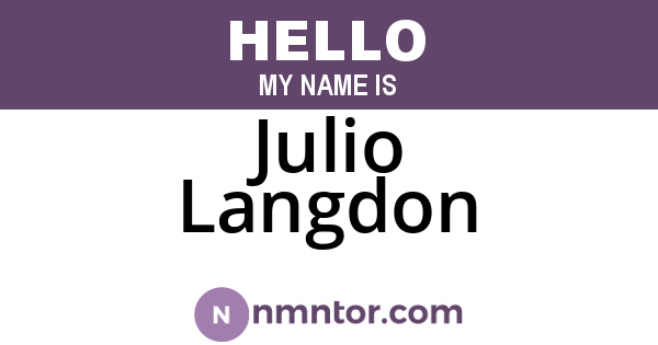 Julio Langdon