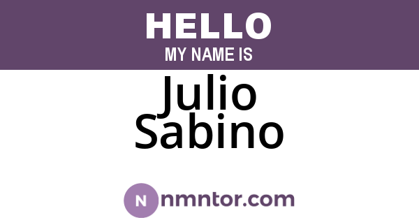 Julio Sabino