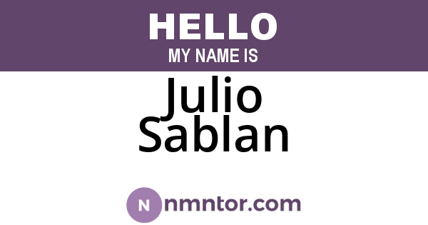 Julio Sablan