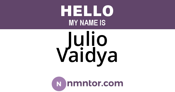 Julio Vaidya