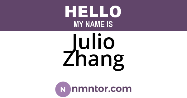 Julio Zhang