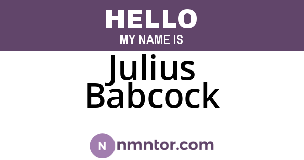Julius Babcock
