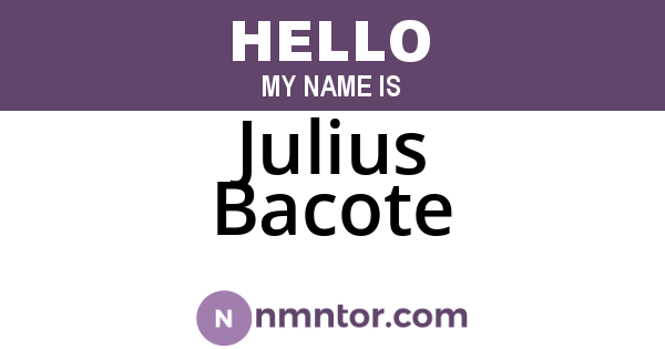Julius Bacote