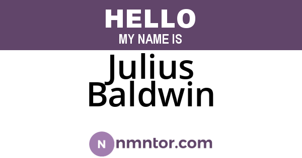 Julius Baldwin