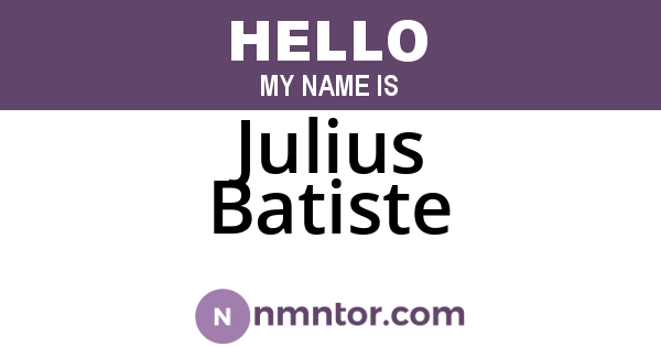 Julius Batiste