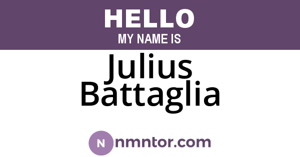 Julius Battaglia