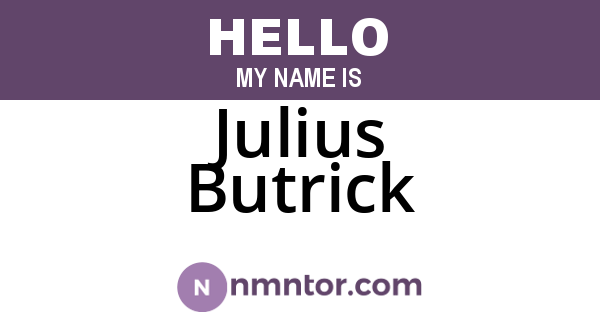 Julius Butrick