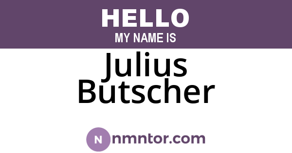 Julius Butscher