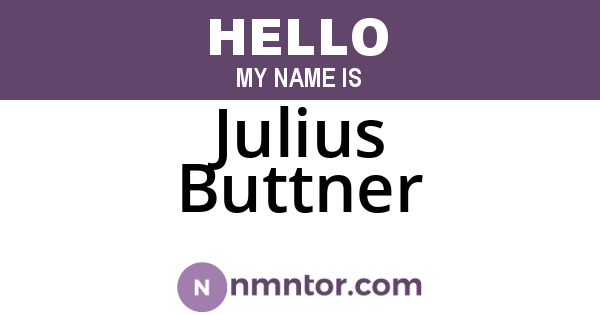Julius Buttner
