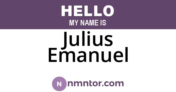 Julius Emanuel