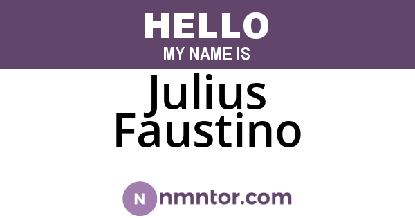 Julius Faustino