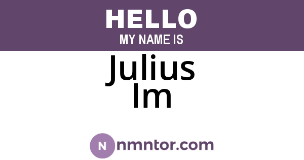 Julius Im