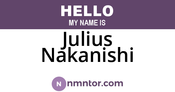 Julius Nakanishi