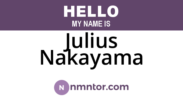 Julius Nakayama