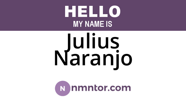 Julius Naranjo