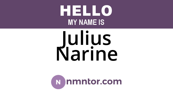 Julius Narine