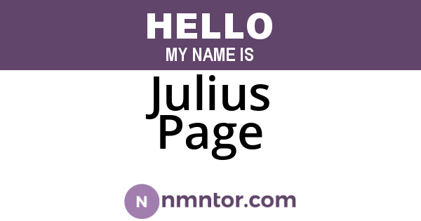 Julius Page