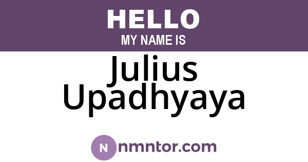 Julius Upadhyaya