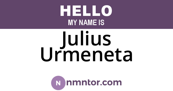 Julius Urmeneta