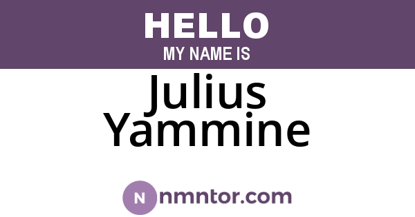 Julius Yammine