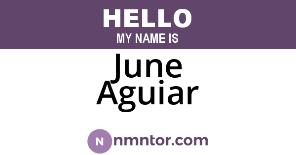 June Aguiar
