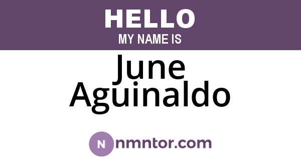 June Aguinaldo
