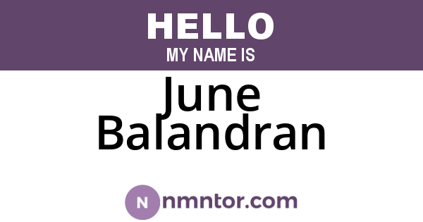 June Balandran