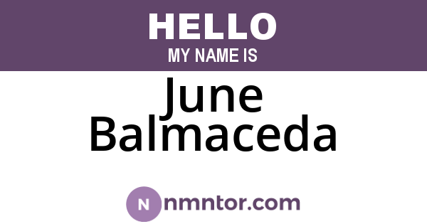June Balmaceda