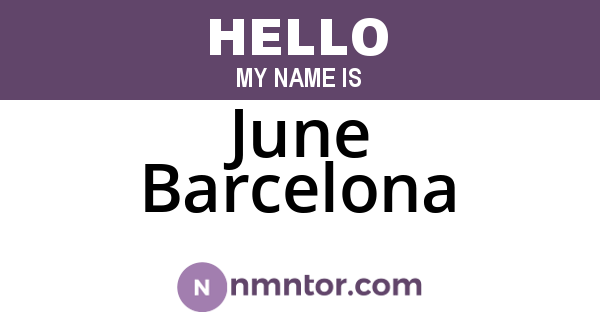 June Barcelona