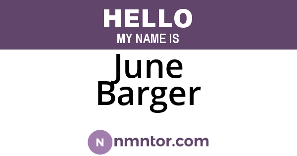 June Barger