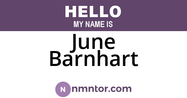 June Barnhart