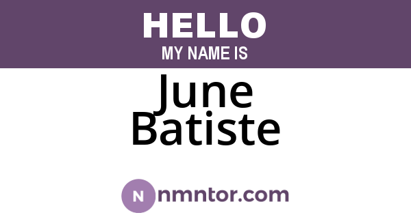 June Batiste