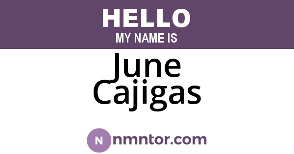 June Cajigas
