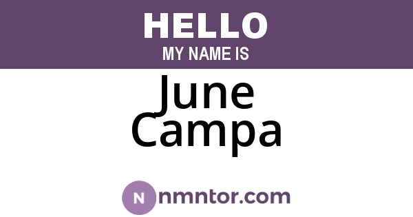 June Campa
