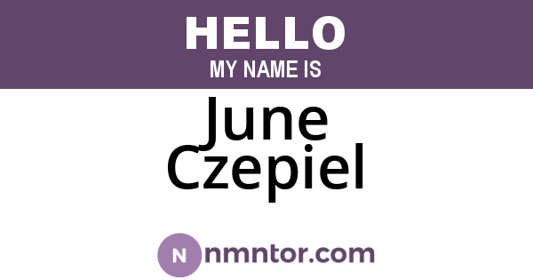June Czepiel