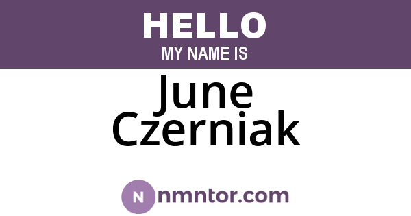 June Czerniak