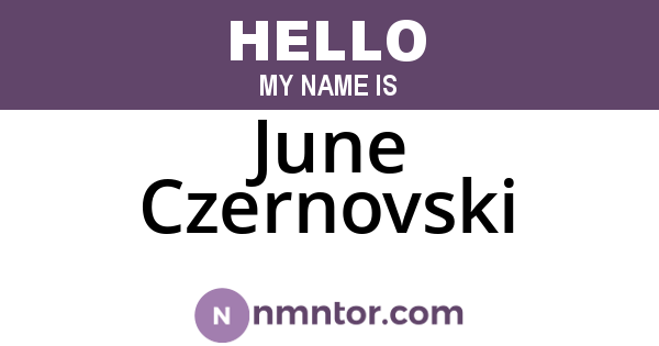 June Czernovski