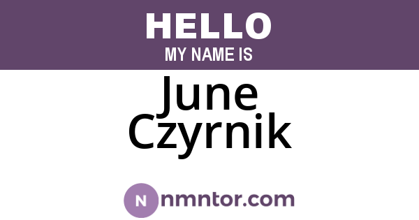 June Czyrnik
