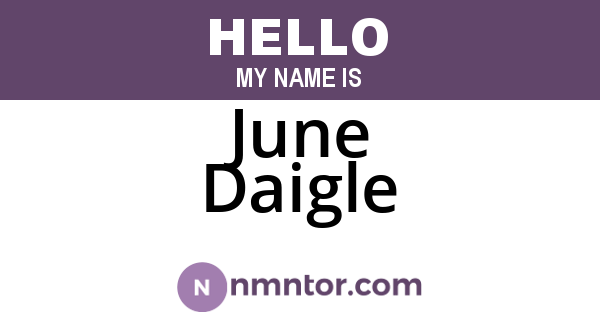 June Daigle