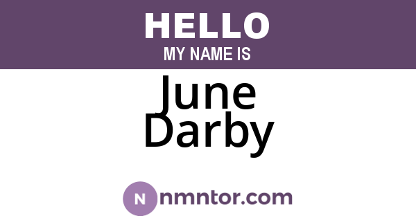 June Darby