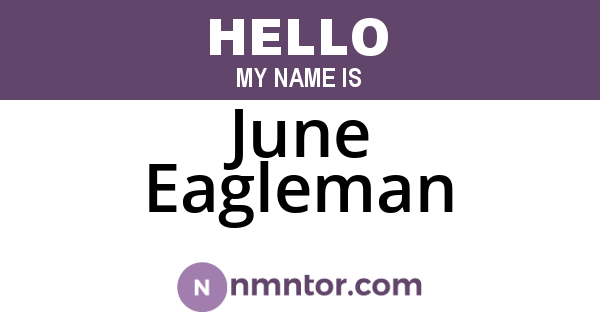 June Eagleman