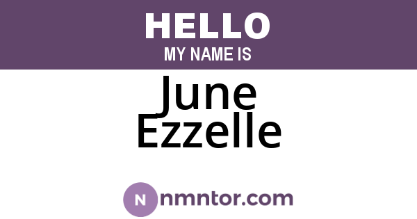 June Ezzelle