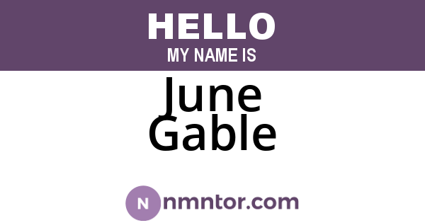 June Gable