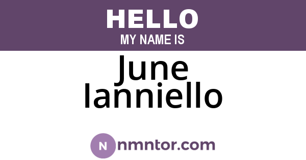 June Ianniello