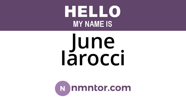 June Iarocci