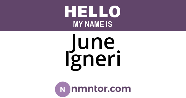 June Igneri