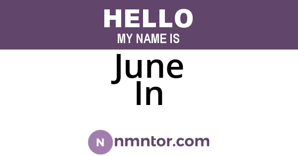June In