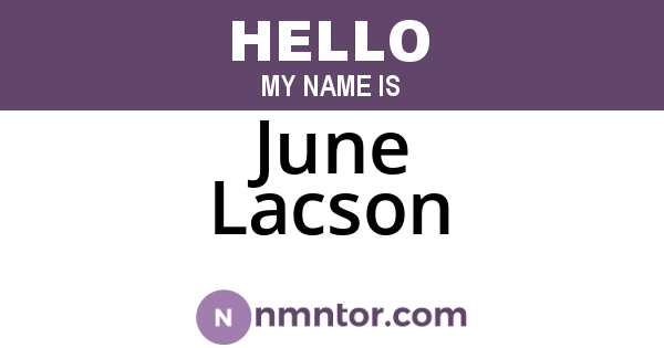 June Lacson