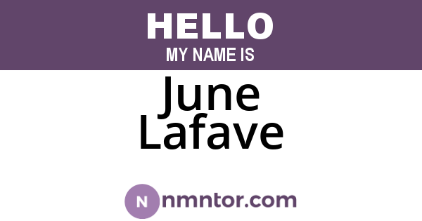 June Lafave